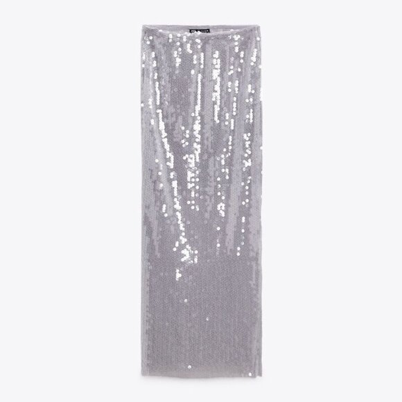 Zara Sequin Midi Skirt 7901/863 - Picture 9 of 11